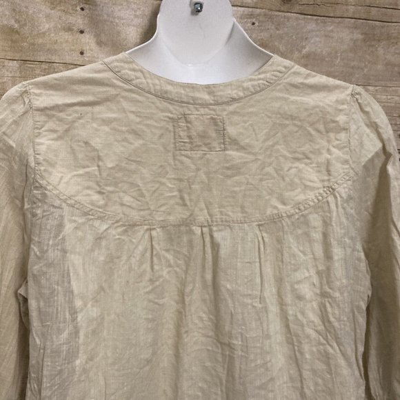 Avenue Size 18 20 Blouse The Magnolia Light Yellow Cotton Ruffled Button Front - Picture 9 of 11